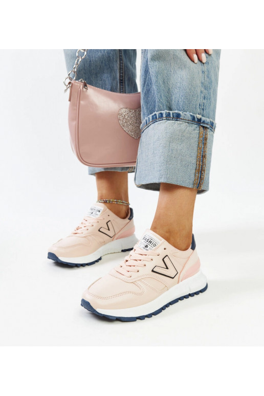 Zapatillas rosas con suela gruesa Olonio