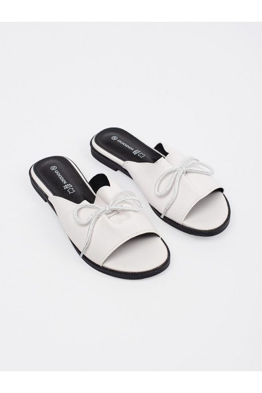 el color blanco Zapatillas płaksie con un arco el color blanco Zapatillas płaksie con un arco