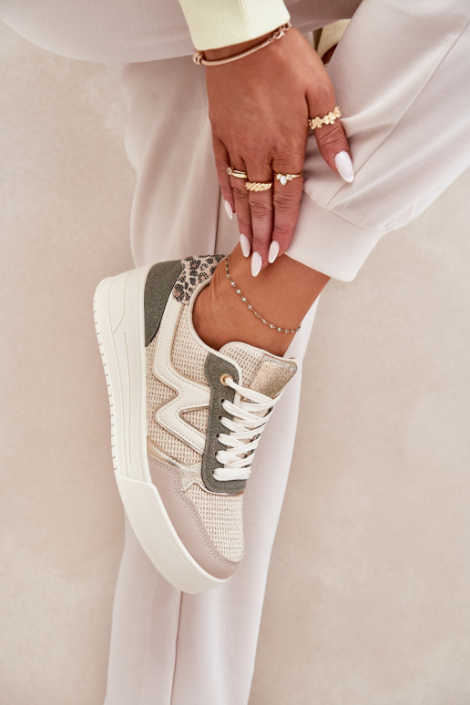 zapatillas Femenino con una plataforma con estampados de piel de leopardo color verde Lorori