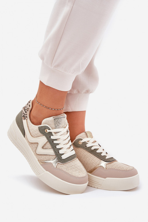 zapatillas Femenino con una plataforma con estampados de piel de leopardo color verde Lorori