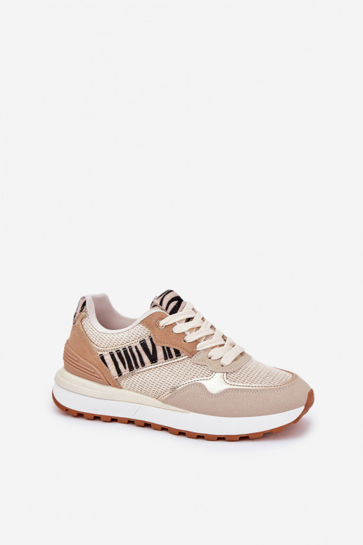 zapatillas Femenino con una plataforma Zebra beige Davinara zapatillas Femenino con una plataforma Zebra beige Davinara