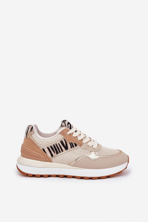 zapatillas Femenino con una plataforma Zebra beige Davinara zapatillas Femenino con una plataforma Zebra beige Davinara