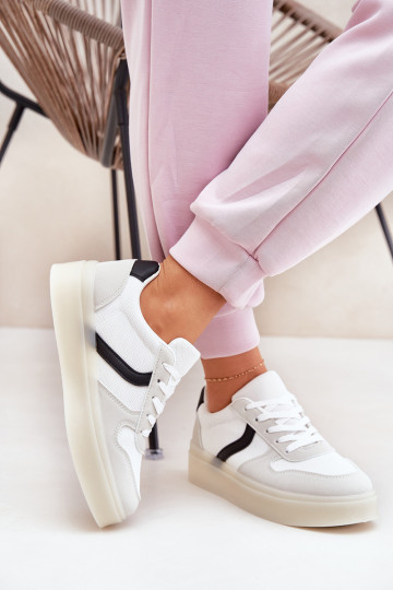 zapatillas bajas modelo Moteriškas con plataforma color blanco Telmira 2