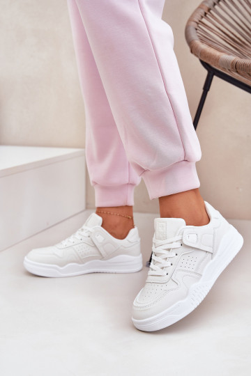 zapatos deportivos zapatillas modelo Moteriškas de cuero ecológico color blanco Telisiria
