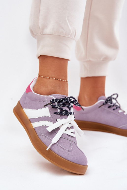 Bajo Zapatillas modelo zapatos. Femenino Z PodAójnym atándosem color violeta Ventus