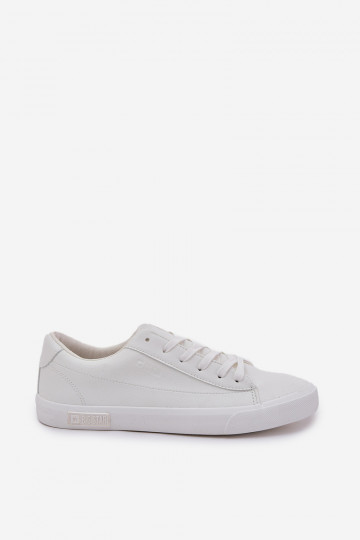 Tiene quesculino modelo clásico zapatillas de suela plana de cuero ecológico Big Star NN174250 el color blanco 2