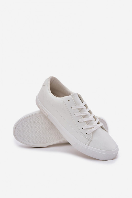 Tiene quesculino modelo clásico zapatillas de suela plana de cuero ecológico Big Star NN174250 el color blanco