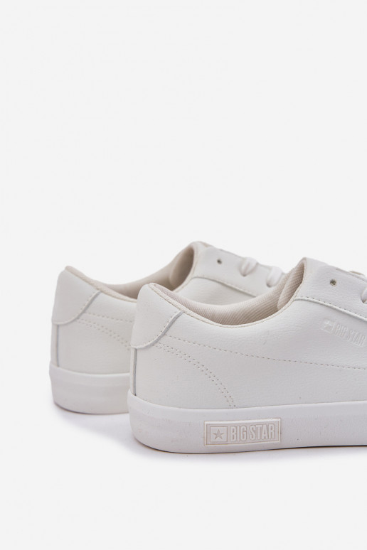Tiene quesculino modelo clásico zapatillas de suela plana de cuero ecológico Big Star NN174250 el color blanco