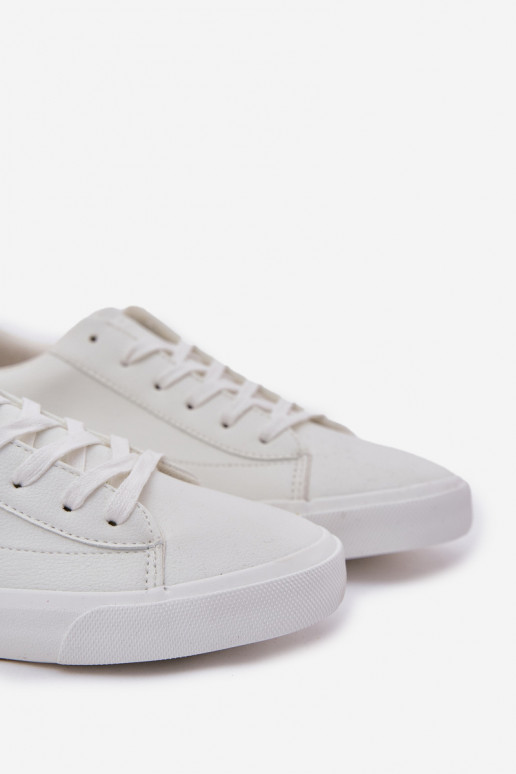 Tiene quesculino modelo clásico zapatillas de suela plana de cuero ecológico Big Star NN174250 el color blanco