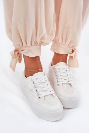 con motivos de encaje Zapatos de ocio Big Star RR274747 el color blanco