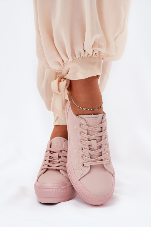 Zapatos de ocio con una plataforma de cuero ecológico Big Star RR274A294 color rosa
