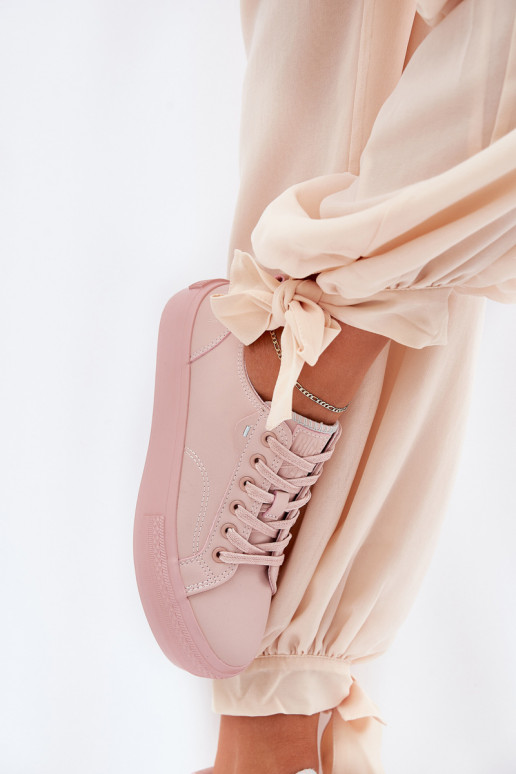 Zapatos de ocio con una plataforma de cuero ecológico Big Star RR274A294 color rosa