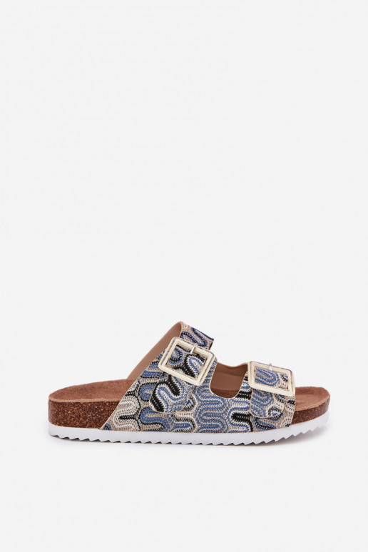 zapatillas de mujer con hebillas y brillo S.Barski RB51-006 beige zapatillas de mujer con hebillas y brillo S.Barski RB51-006 beige