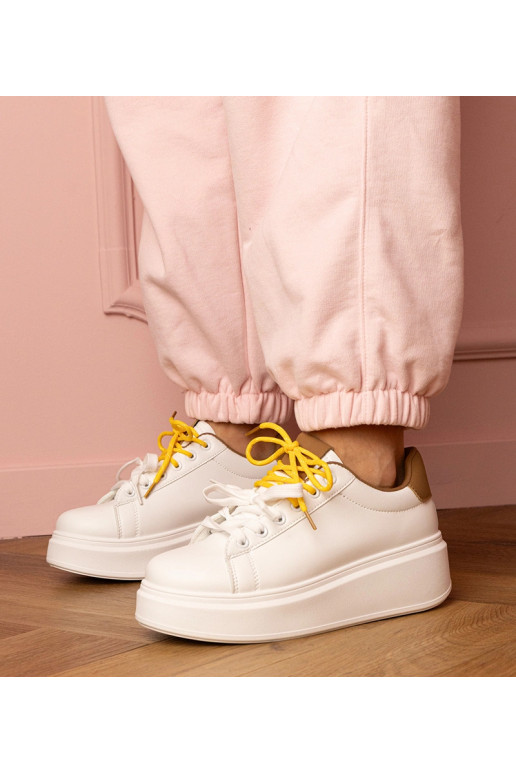 Zapatillas deportivas blanco-marrones...