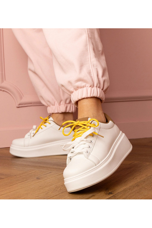 Zapatillas deportivas blanco-marrones...