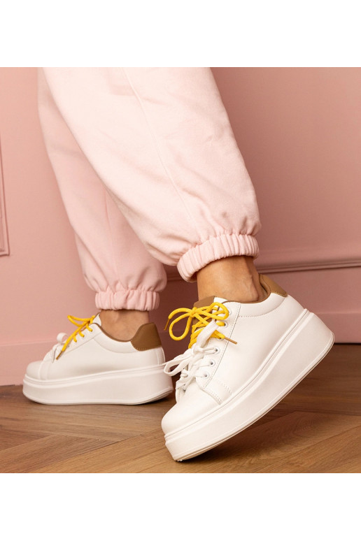 Zapatillas deportivas blanco-marrones...