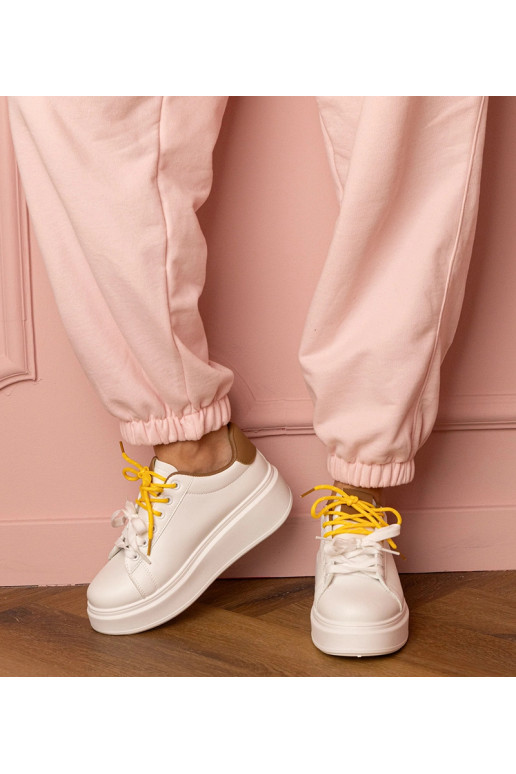 Zapatillas deportivas blanco-marrones...