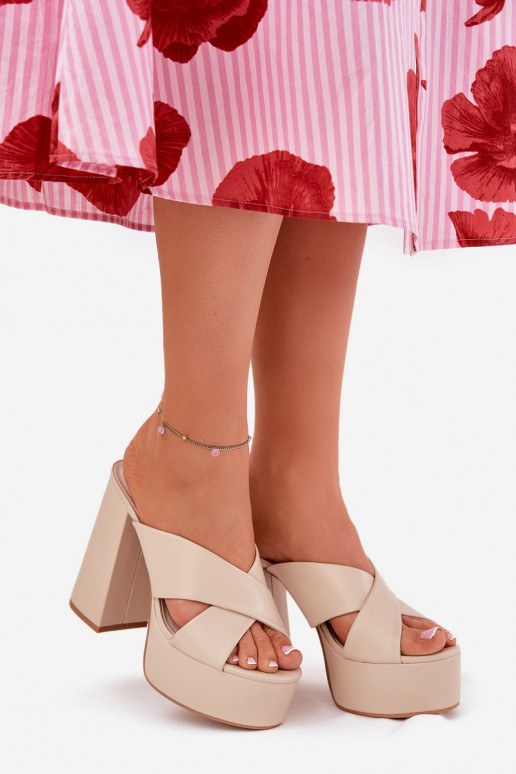 zapatillas de mujer con una plataforma I Registro beige Lenobos zapatillas de mujer con una plataforma I Registro beige Lenobos