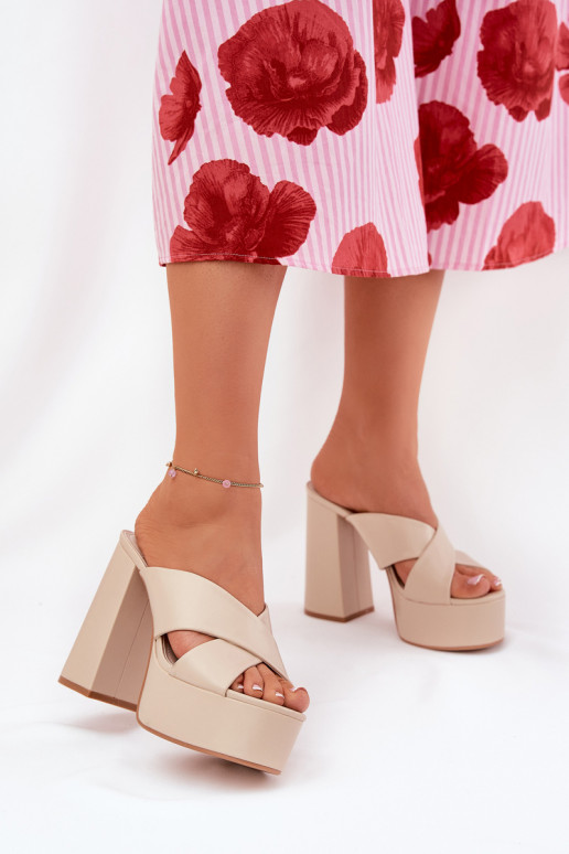 zapatillas de mujer con una plataforma I Registro beige Lenobos zapatillas de mujer con una plataforma I Registro beige Lenobos