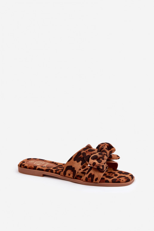 isósceles zapatillas de mujer con cintas con estampados de piel de leopardo color marrón Tobin