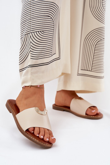 zapatillas de mujer Eko Piel Con decoracionesi Detalami beige Mevith 2