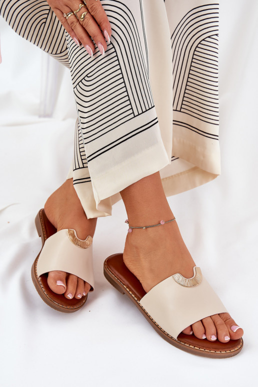 zapatillas de mujer Eko Piel Con decoracionesi Detalami beige Mevith