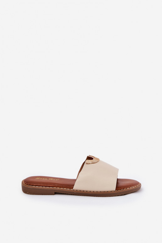 zapatillas de mujer Eko Piel Con decoracionesi Detalami beige Mevith