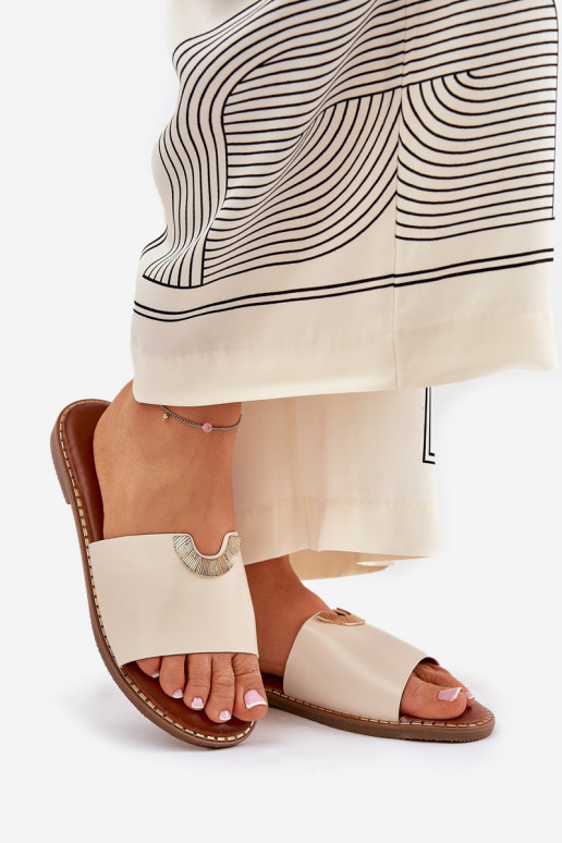 zapatillas de mujer Eko Piel Con decoracionesi Detalami beige Mevith