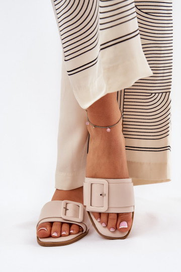 isósceles zapatillas de mujer Eko Piel con hebillas beige Bamma 2