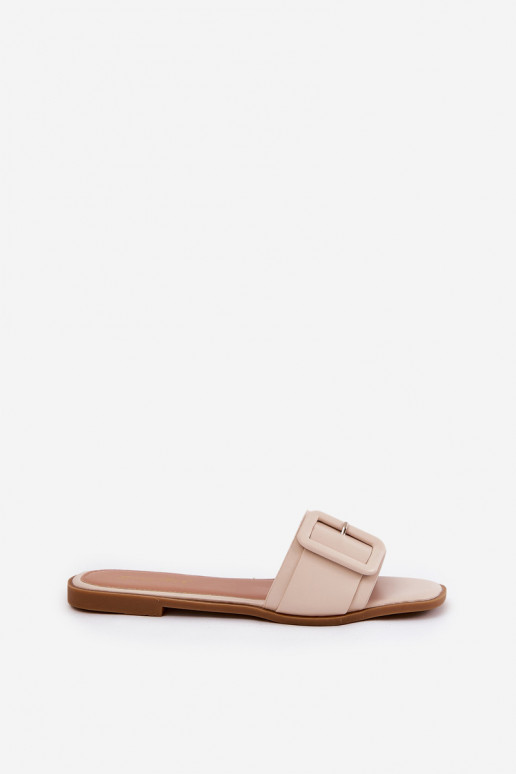 isósceles zapatillas de mujer Eko Piel con hebillas beige Bamma