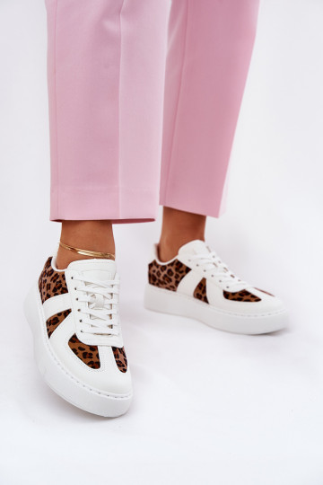Zapatillas deportivas de mujer y con estampados con plataforma color blanco Įjungtativira