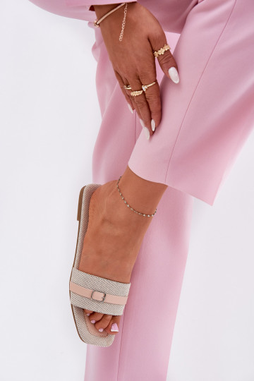 isósceles zapatillas de mujer con correas I con hebillas beige Zilina 2