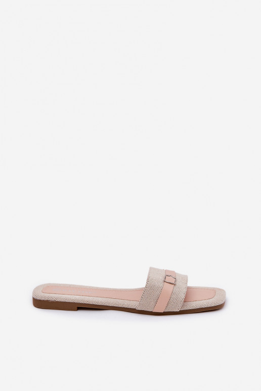 isósceles zapatillas de mujer con correas I con hebillas beige Zilina