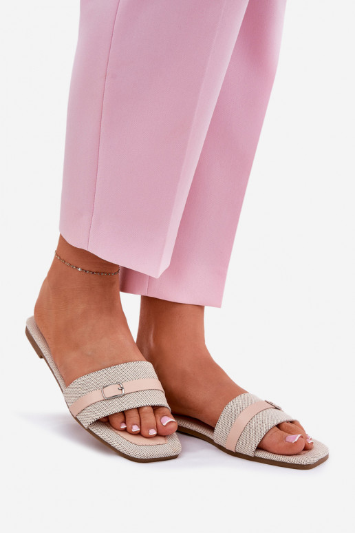 isósceles zapatillas de mujer con correas I con hebillas beige Zilina