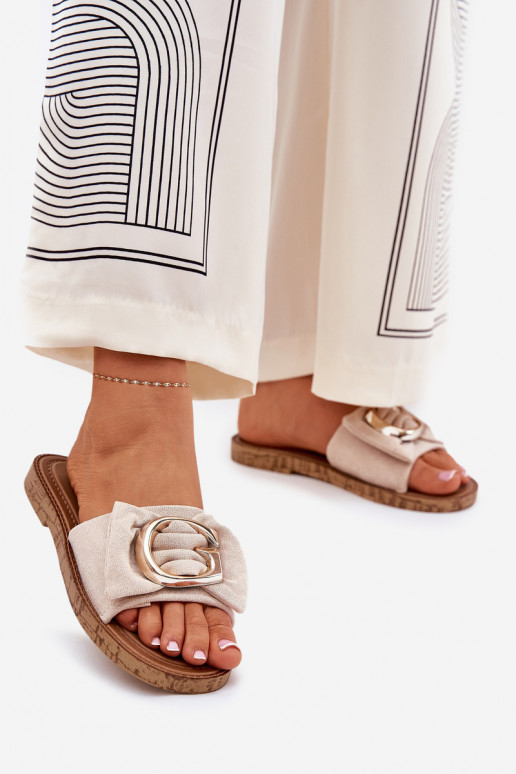 isósceles zapatillas de mujer Con decoraciones Detalem beige Nellodra