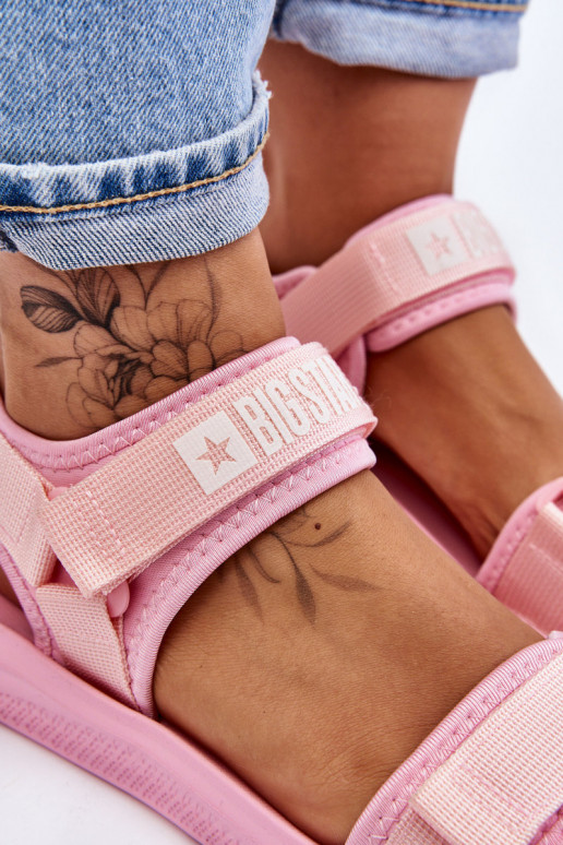 Femenino Estilo deportivo sandalias Big Star LL274729 color rosa