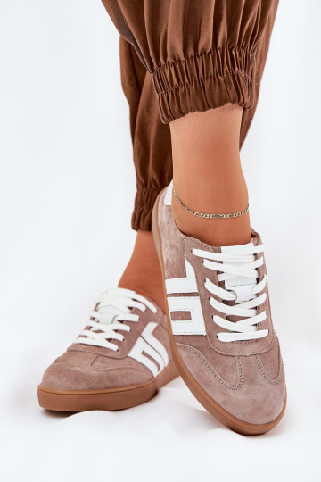 Zapatillas modelo zapatos. zapatillas de gamuza Vinceza 79517 beige 2