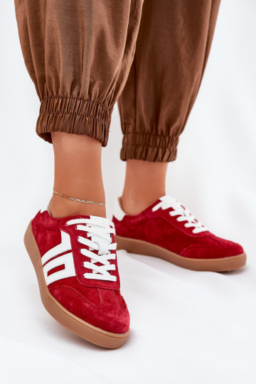 Zapatillas deportivas de ante Vinceza 79517 color rojo