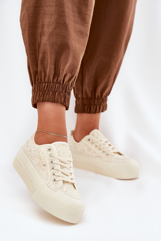 con motivos de encaje Zapatos de ocio Big Star RR274746 beige