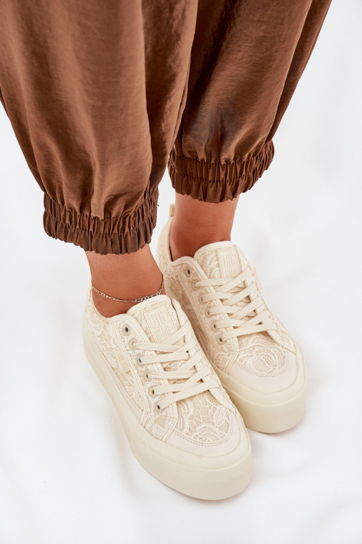 con motivos de encaje Zapatos de ocio Big Star RR274746 beige