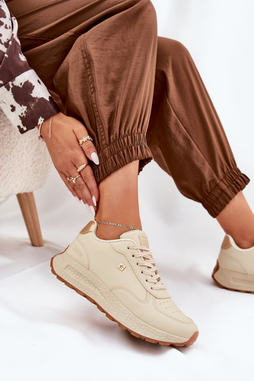  zapatillas Femenino Big Star RR274630 HI-POLY SYSTEM beige