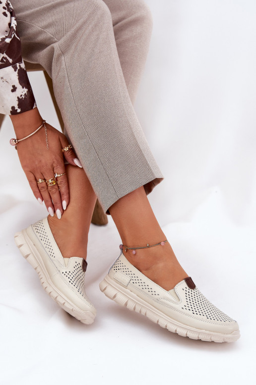 Bailarinas caladas Hecho de cuero natural Vinceza 95336 beige Bailarinas caladas Hecho de cuero natural Vinceza 95336 beige