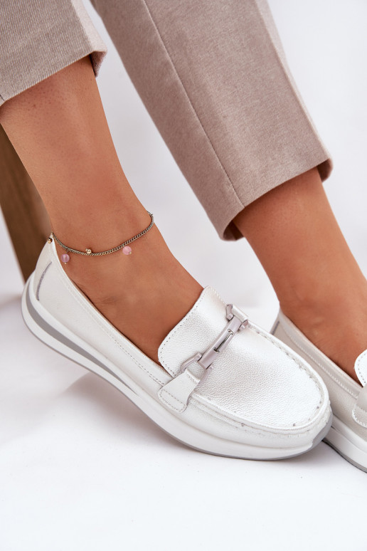 Piel mocasines de mujer S.Barski GR51-598 madre perla Piel mocasines de mujer S.Barski GR51-598 madre perla