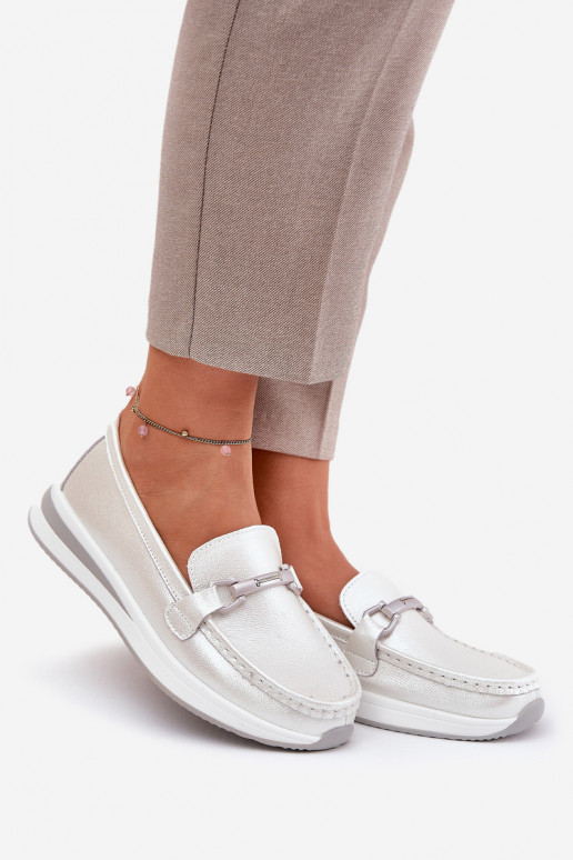 Piel mocasines de mujer S.Barski GR51-598 madre perla Piel mocasines de mujer S.Barski GR51-598 madre perla