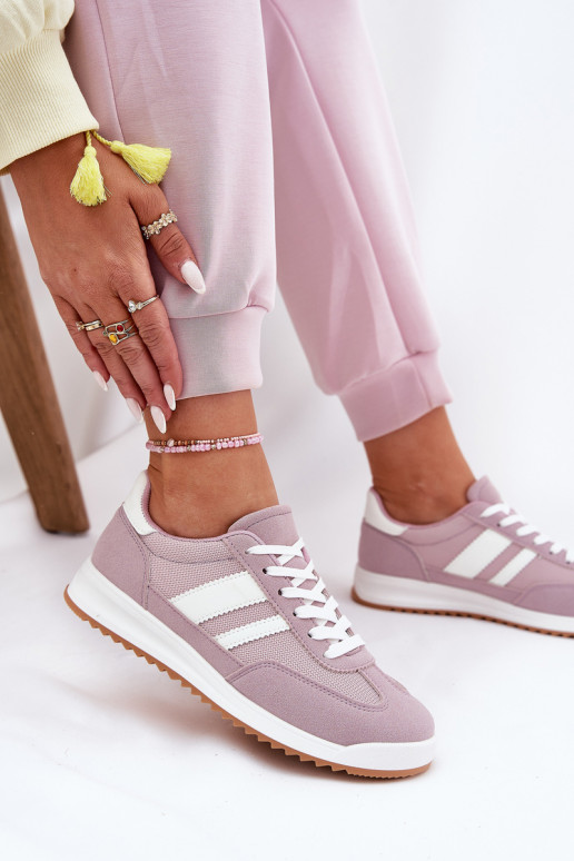 Zapatillas modelo zapatos. Femenino Z de gamuza ecológicau color violeta Tiene querinils