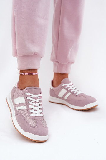 Zapatillas modelo zapatos. Femenino Z de gamuza ecológicau color violeta Tiene querinils 2