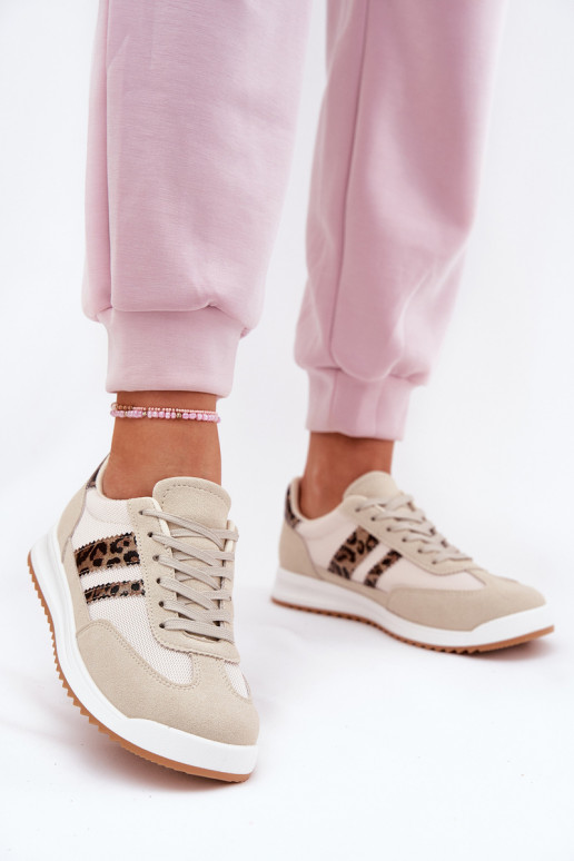 Zapatillas modelo zapatos. Femenino Z de gamuza ecológicau con estampados de piel de leopardo beige Tiene querinils Zapatillas modelo zapatos. Femenino Z de gamuza ecológicau con estampados de piel de leopardo beige Tiene querinils