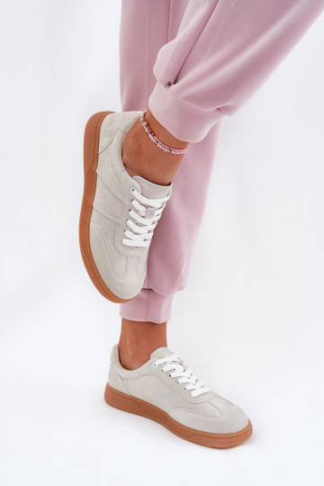 Zapatillas deportivas de gamuza color gris 2