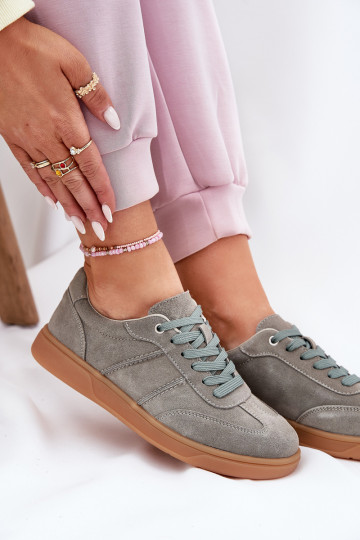 de gamuza Bajo Zapatillas modelo zapatos. Femenino color verde Paliana