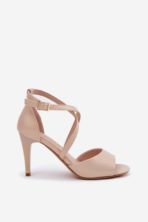 sandalias de moda con tacones finos color dorado Loressa sandalias de moda con tacones finos color dorado Loressa